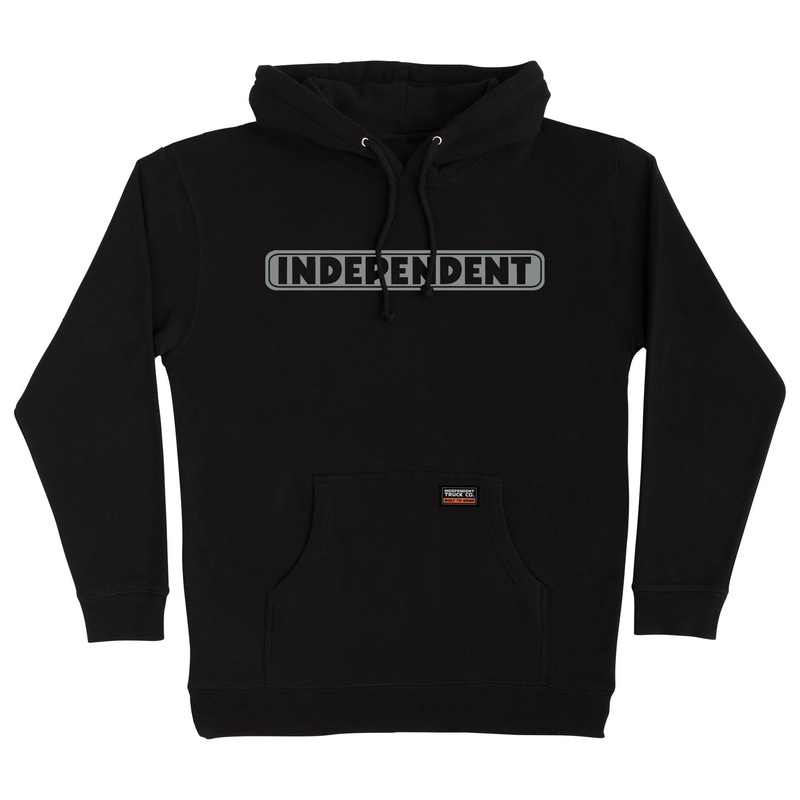 Bar Logo Reflective Mens Independent Hoodie Black S