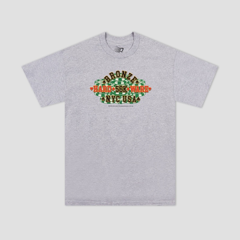 Bronze Poker T-Shirt Heather Grey Small