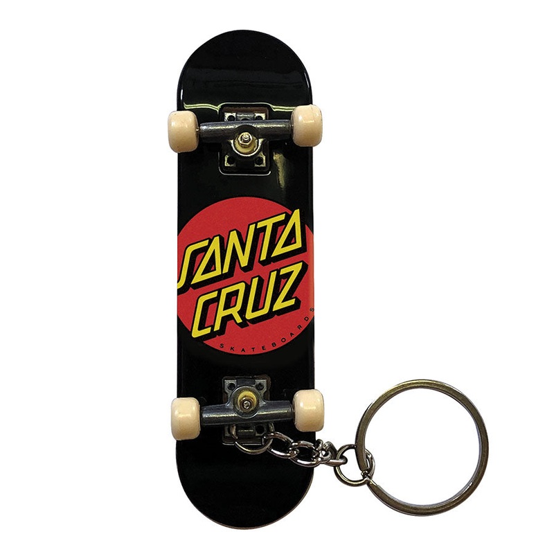 Classic Dot Fingerboard Key Chain Santa Cruz Black OS