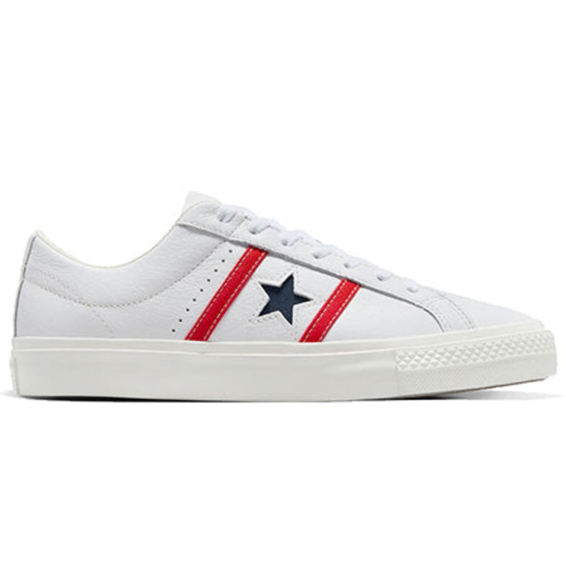 Converse One Star Academy Pro Leather Shoes White/ Red/ Blue 4