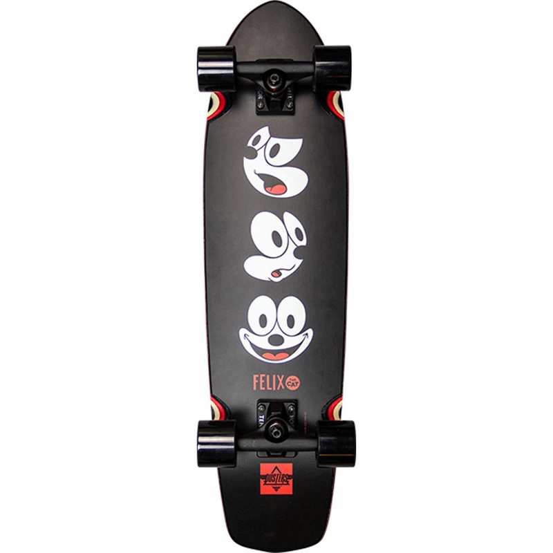 Dusters Felix Mood Black Glow In The Dark 31″ Cruiser Longboard Complete