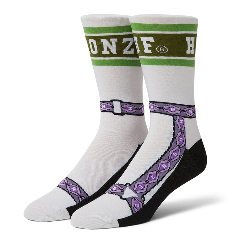 HUF Bronze Granola Crew Socks White One Size Fits All