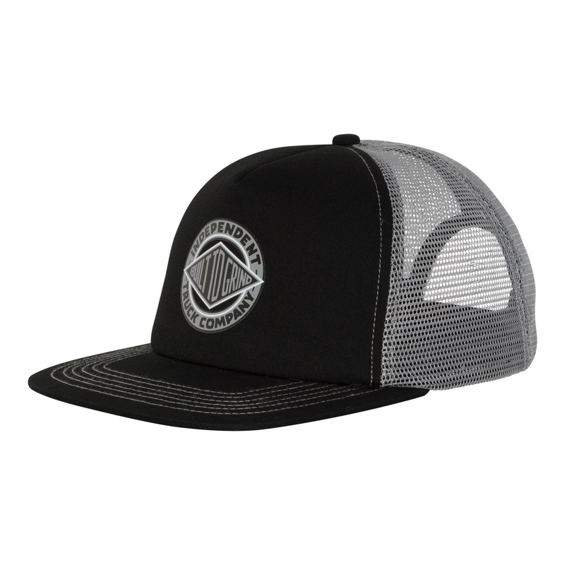 Independent BTG Summit Printed Mesh Trucker High Profile Unisex Hat – Black/Grey Black