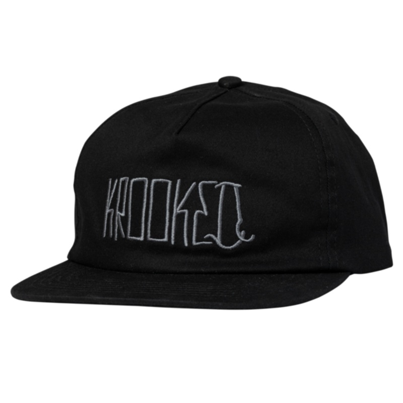 Krooked Skateboards “Side Eyes” Snapback Black and Grey