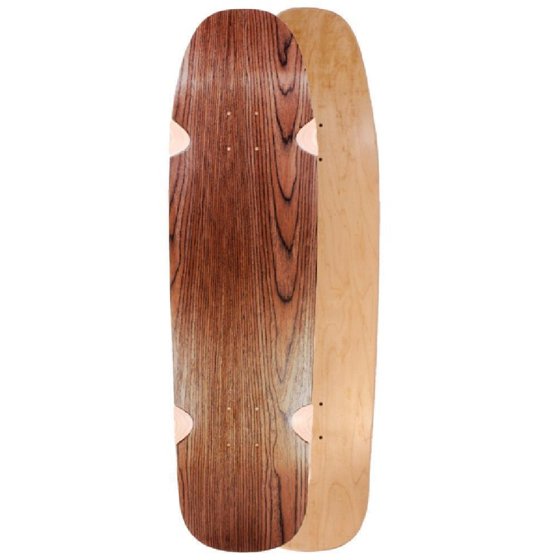 Old School 33″ Dark Walnut Blank Kicktail Deck