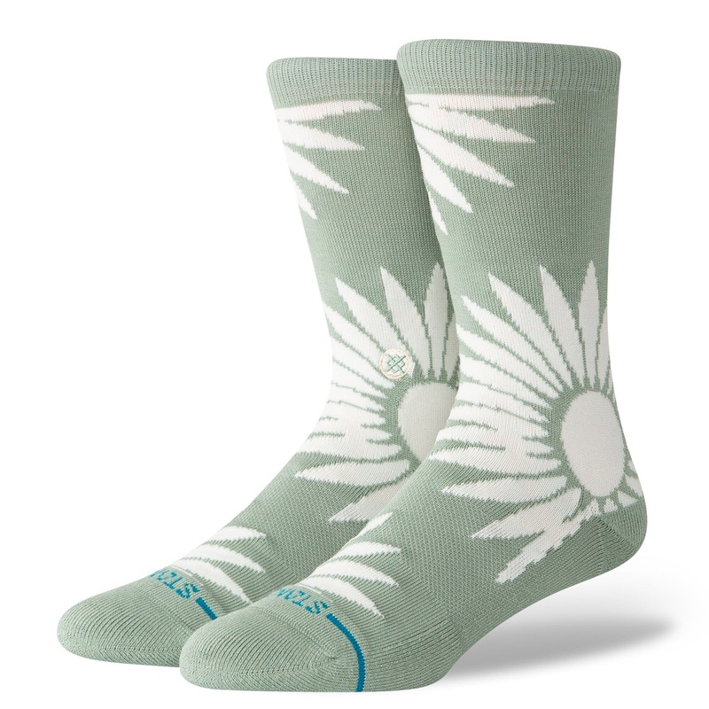 Stance Radial Burst Crew Sock Seagreen M :: Men 6-8.5 / Women 8-10.5
