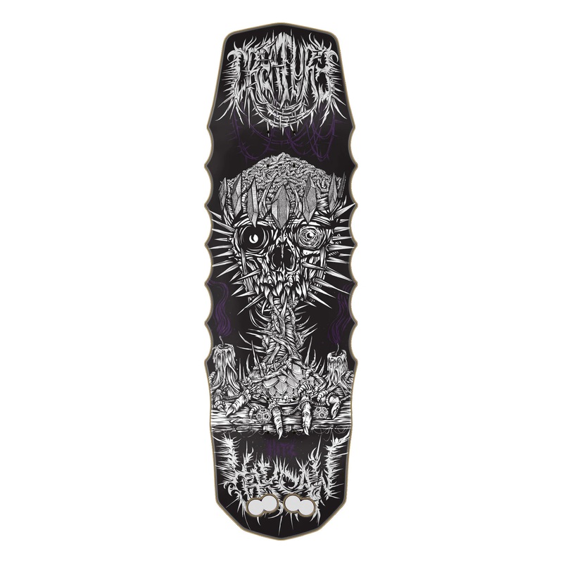 9.5in Hitz Haksaw Grande Creature Shaped Skateboard Deck 9.5″ X 32″