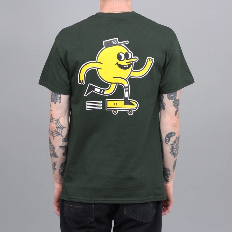Blast Skates Mascot Logo T-Shirt Forest Green Small