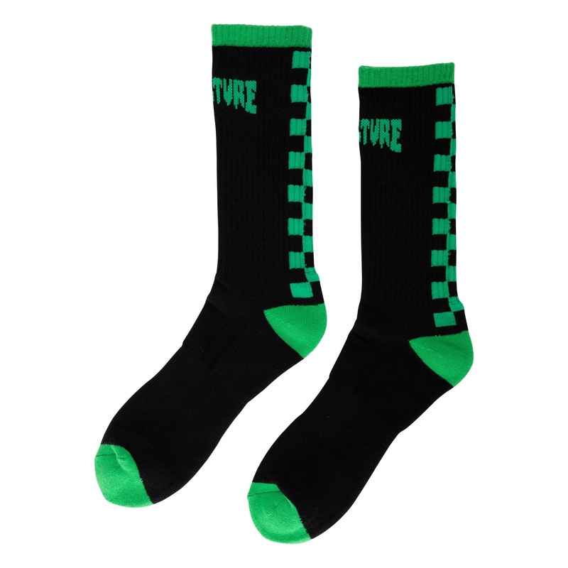 Crash & Burn Mens Creature Socks Black 9-11 1 Pair