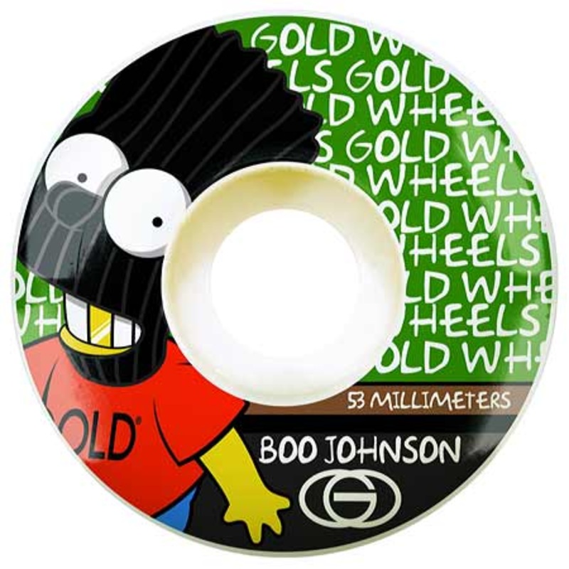 Gold Wheels Boo Johnson Brat Wheels White 53mm