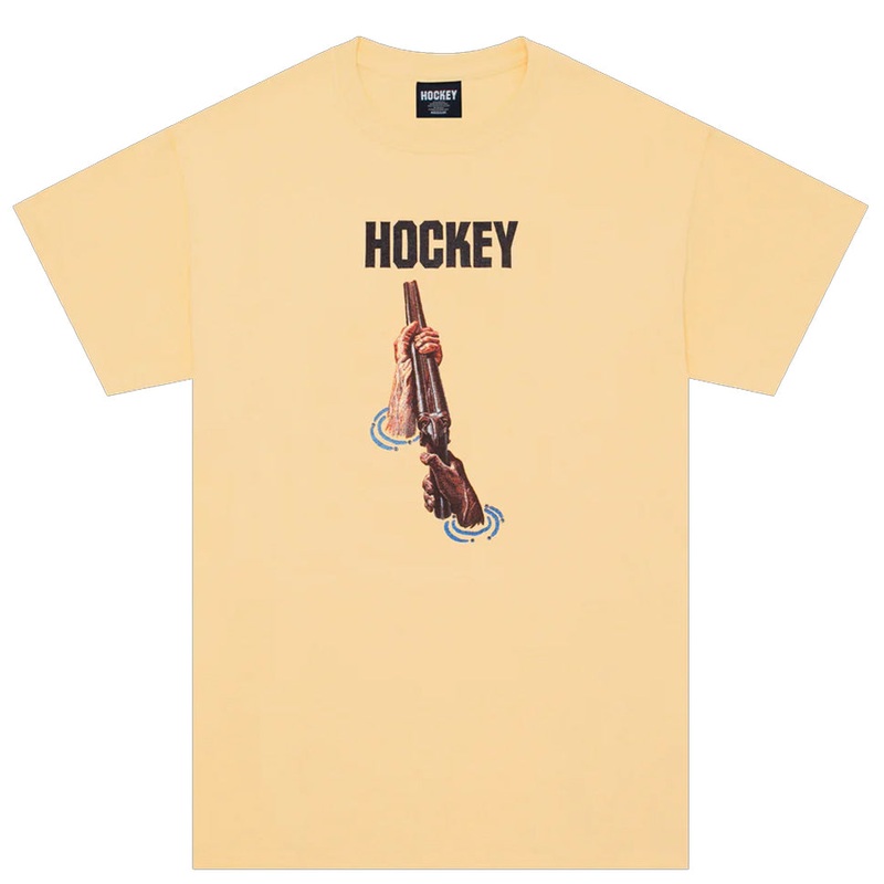Hockey Shotgun T Shirt Soft Gold Medium