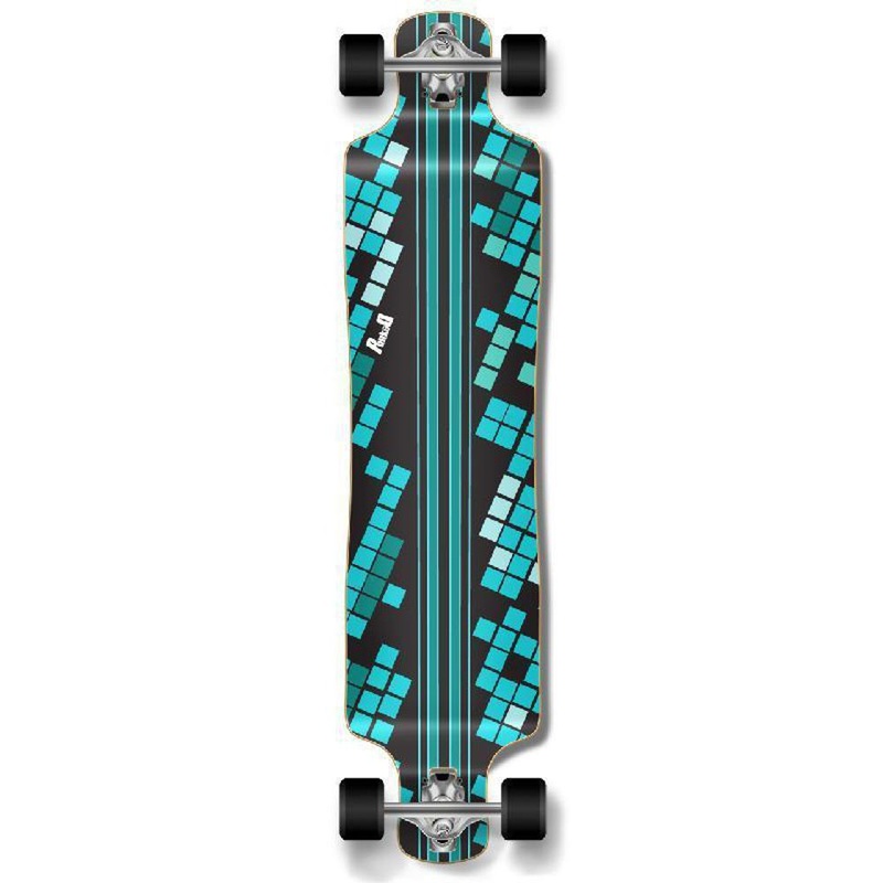 Punked Lowrider Black Digital Wave Longboard Complete Complete