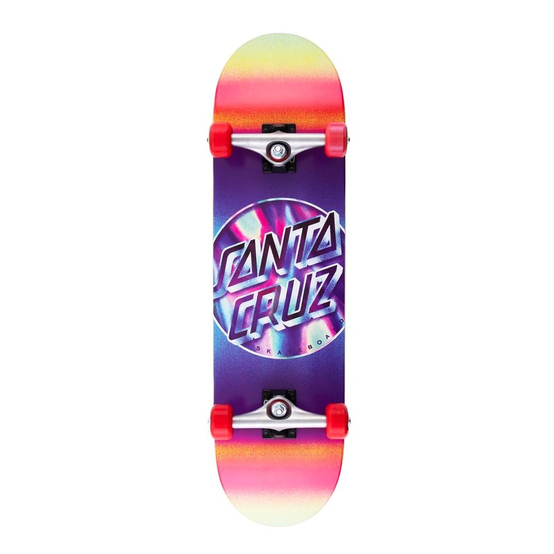 Santa Cruz – 8.25″ – Iridescent Dot Large Complete Skateboard – Multi