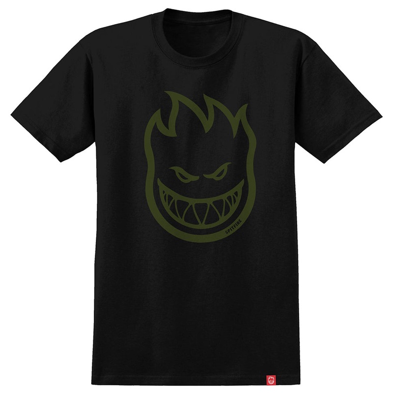 Spitfire Bighead T Shirt Black/ Red Small