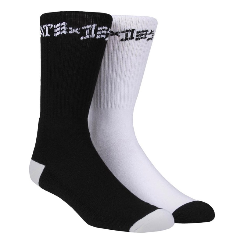 Thrasher Skate & Destroy (2 pack) Socks – Black / White