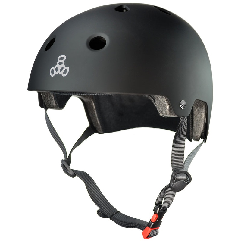 Triple Eight DUAL CERTIFIED Skateboard Helmet XS/S Black Matte