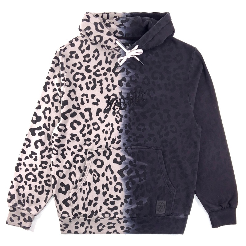 Welcome – Catblood Printed Dip-Dyed Hoodie – Bone S