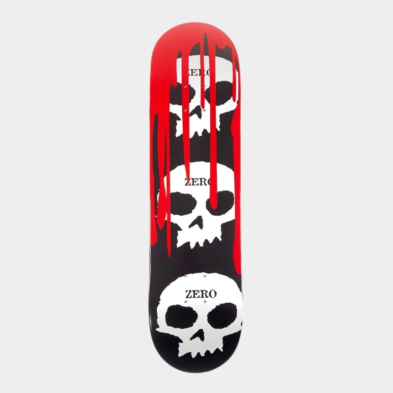 Zero – 7.75″ 3 Skull Blood Deck – Black / White / Red 7.75″