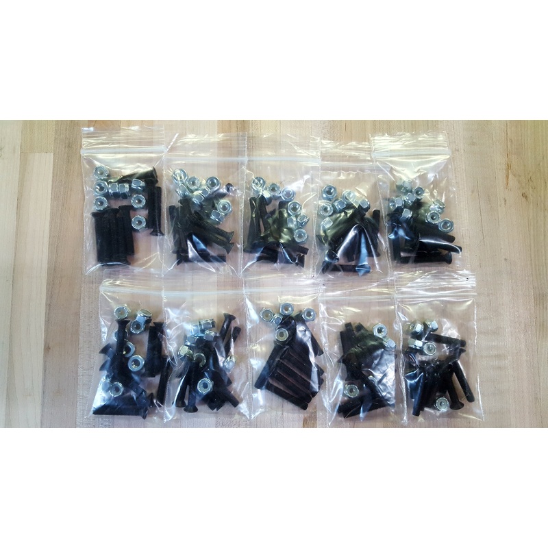 10 sets of Skateboard Mounting Hardware Bolts – (PICK SIZE) 1.25″