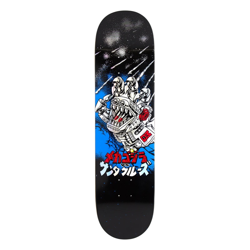 8.00in Godzilla Mecha Hand Santa Cruz Skateboard Deck