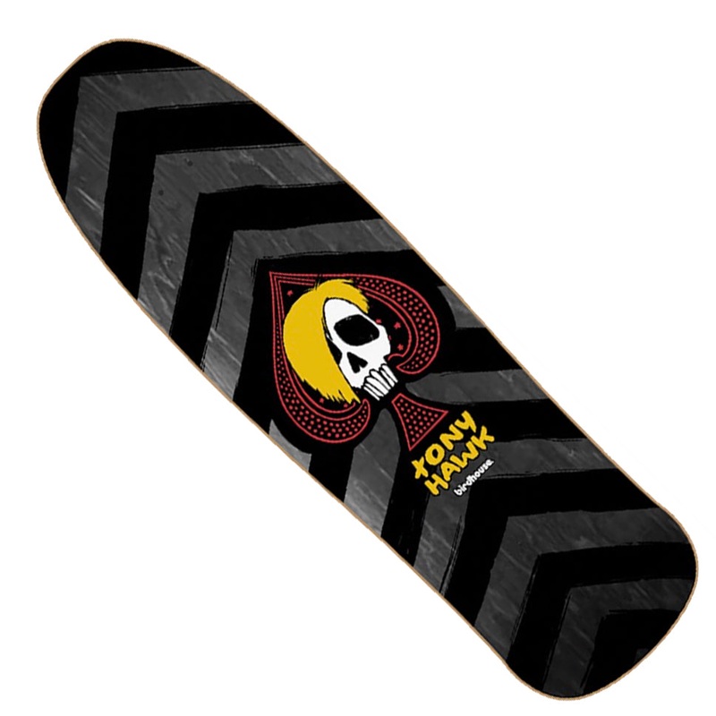 Birdhouse Tony Hawk McSqueeb Shaped Deck Black 9.375 x 32.5 WB:15.75