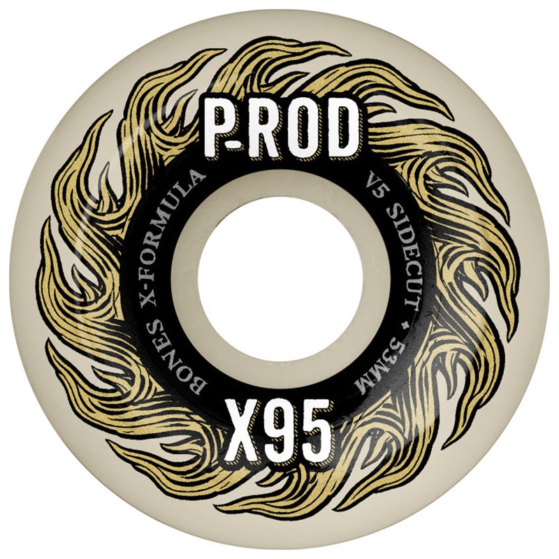Bones Wheels P-Rod Pro X-Formula V5 Sidecut 95A Wheels Natural 52mm