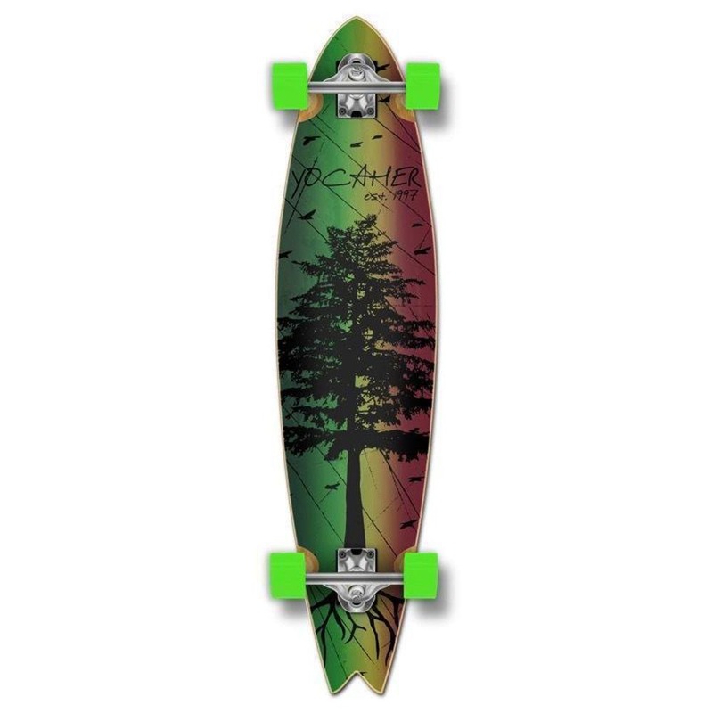 Fishtail Longboard 40 inch Pines Rasta from Punked – Complete Complete