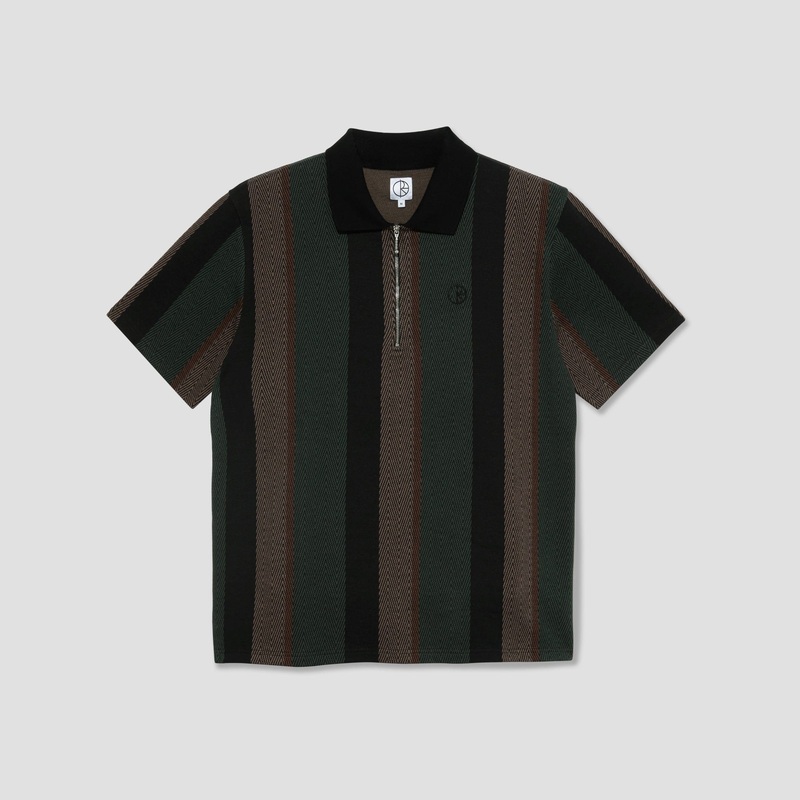 Polar Jacques Polo Shirt Black / Salmon Small