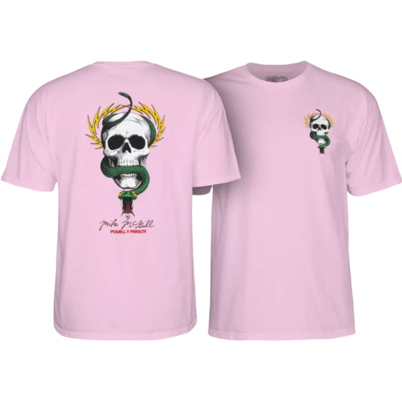 Powell Peralta Mike McGill Skull & Snake T-shirt – Light Pink S
