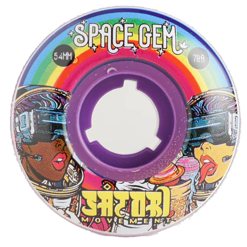 Satori Space Gem Astronaut Cruiser 78a Wheels Transparent Purple 54mm