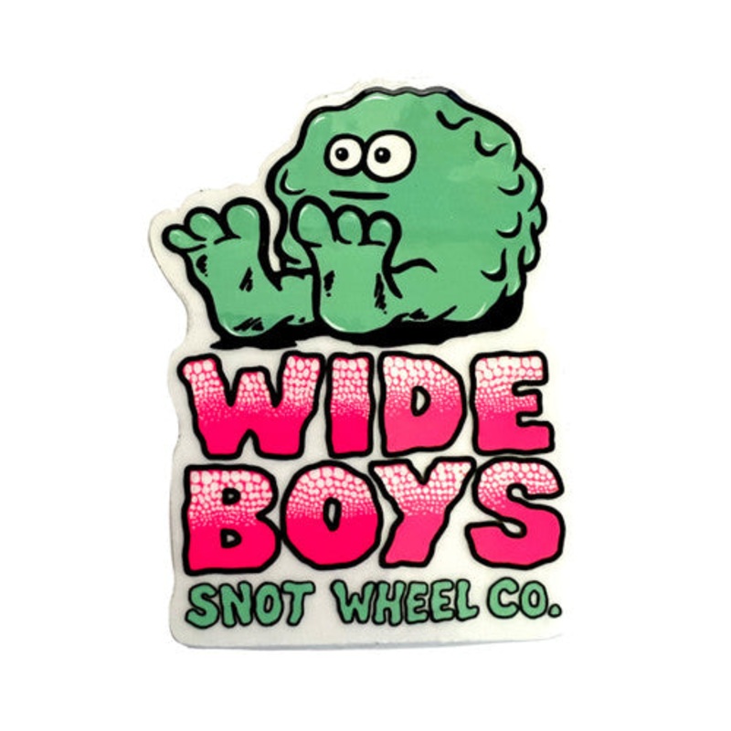 SNOT WHEELS “WIDE BOYS” 3.125″ STICKER Blue