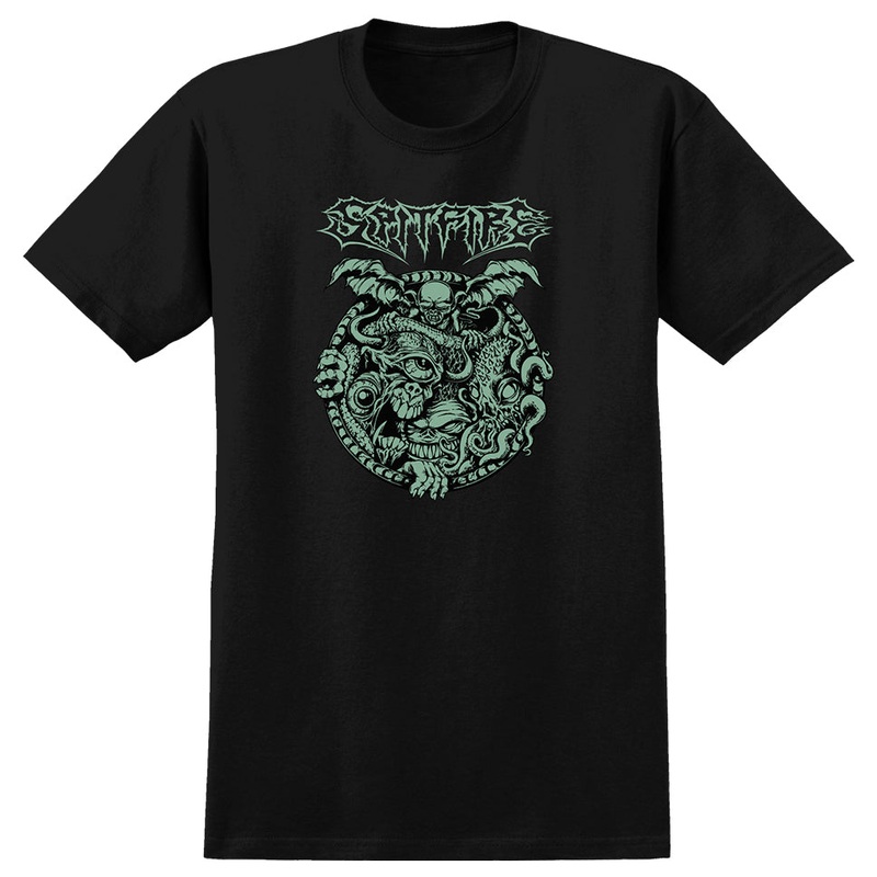Spitfire Demon Gate Glow in The Dark T Shirt Black Small