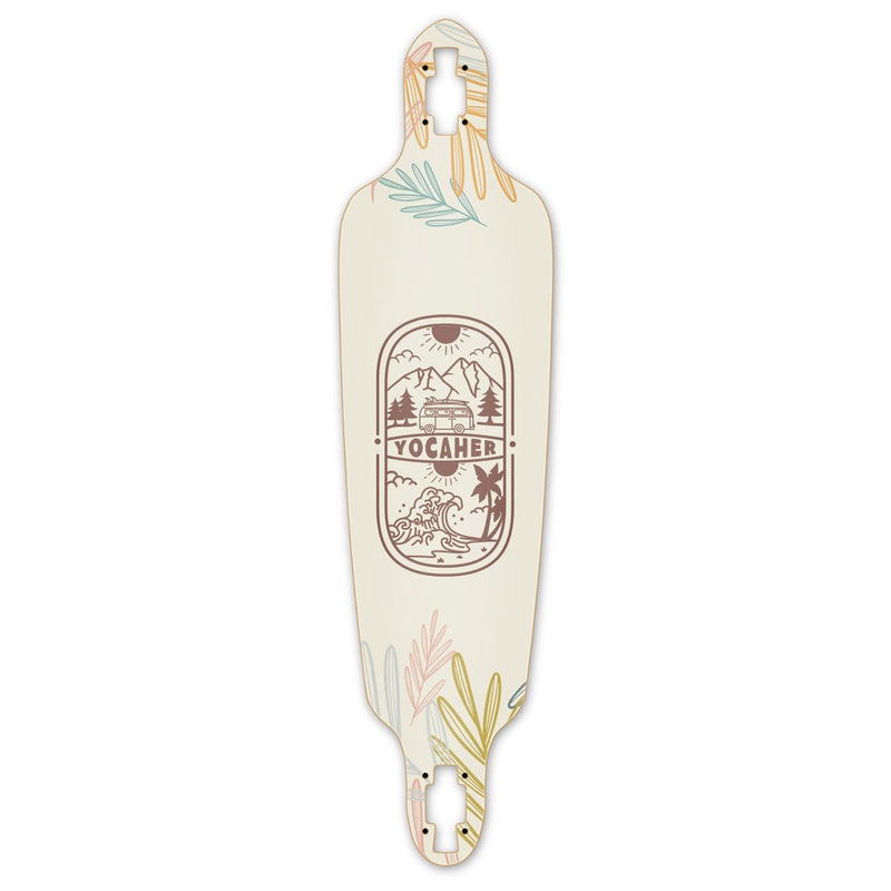 Yocaher Adventure Colored 41″ Drop Through Longboard Deck
