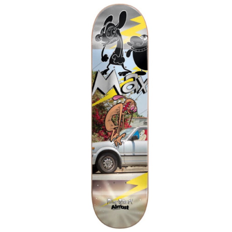 Almost X Ren & Stimpy Max Geronzi Road Rage R7 Skateboard Deck 8.5″ 8.5″