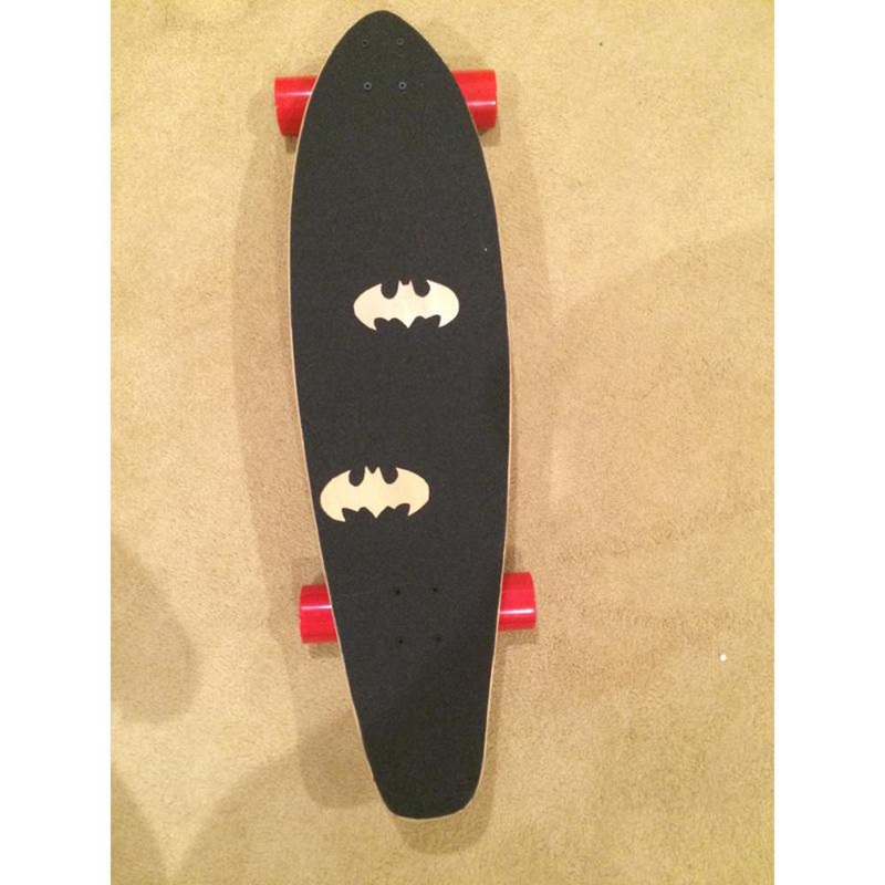 Blank Kicktail Longboard 36″ with Batman griptape – Complete