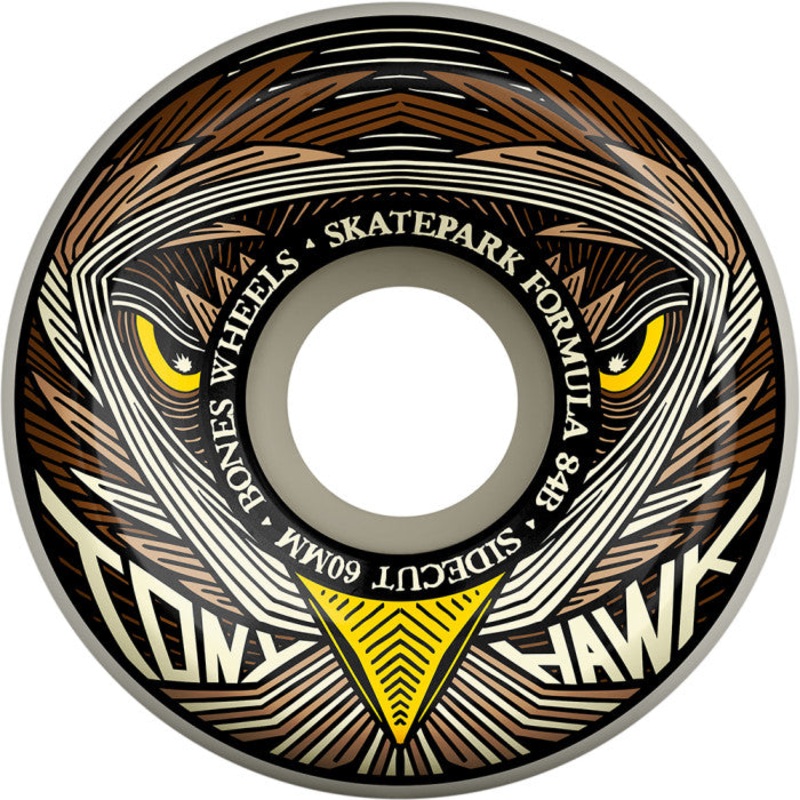 BONES WHEELS PRO SPF Tony Hawk Night Hawk 60mm White Skateboard Wheels