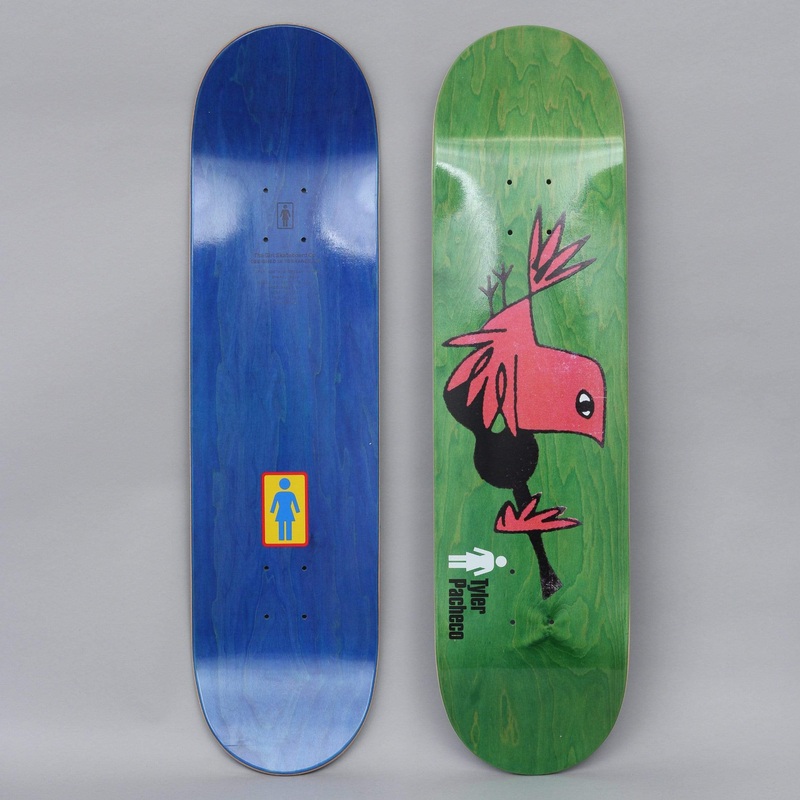 Girl 8.375 Tyler Pacheco Vinyl One Off Skateboard Deck Green