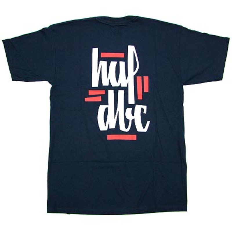HUF Strokes T Shirt Navy Medium