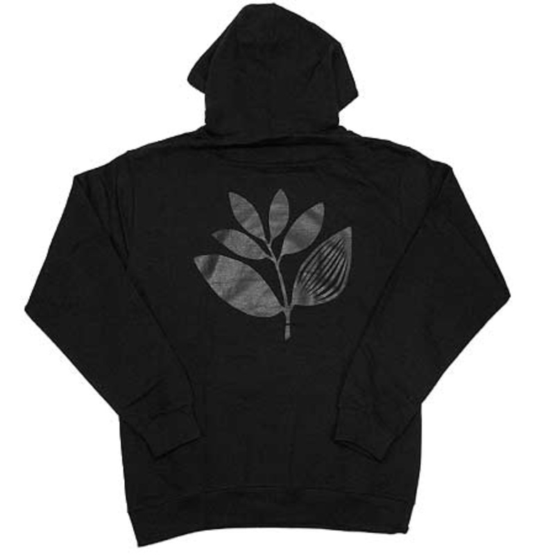 Magenta Classic Plant Pullover Hooded Sweatshirt Black Small