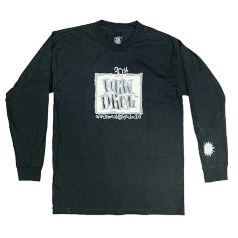 New Deal Skateboards 30th Anniversary Logo Long Sleeve T Shirt Black Extra Large