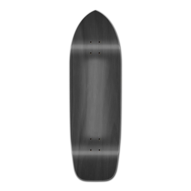 Punked Old School Blank Longboard Deck – Stained Black Deck