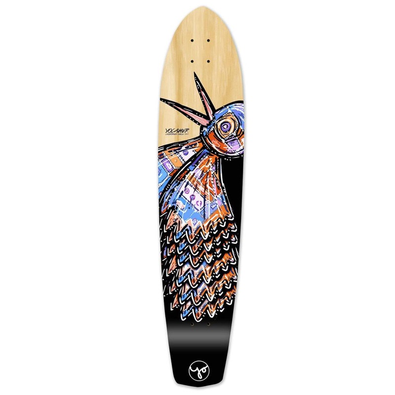 Punked Slimkick Longboard Deck – The Bird Natural Deck