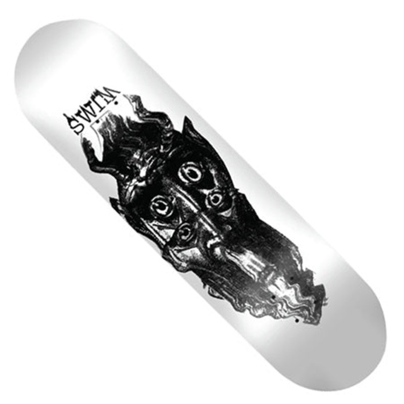 Swim Skateboard Co. Team Mask Deck White 8.75 x 32.625 WB:14.5