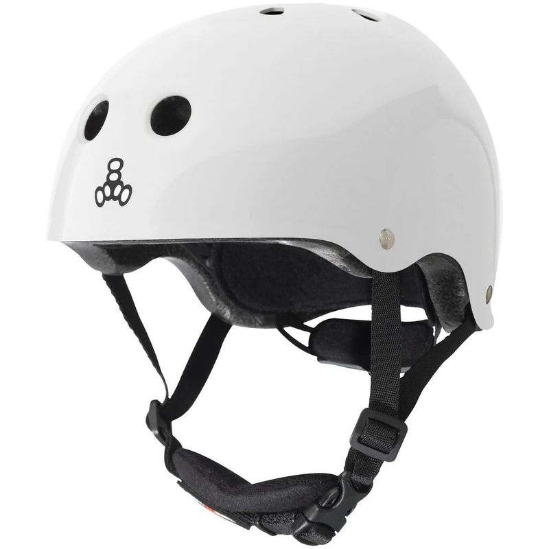 Triple 8 Lil 8 Helmet White Glossy YL