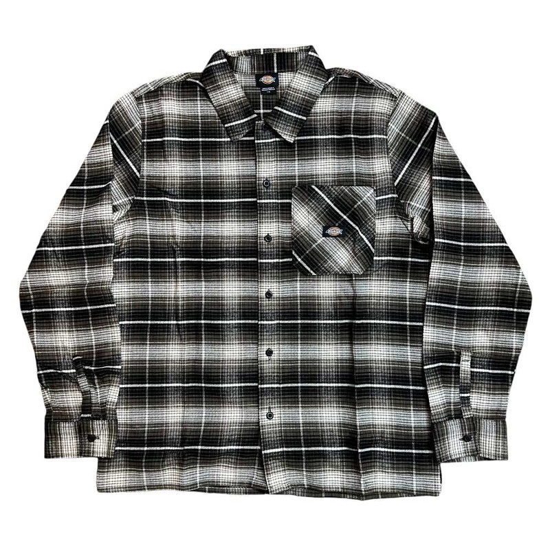 Forest Check Shirt Longsleeve Mushroom Flannel Dickies Skateboarding Tee A8653MR1 MD