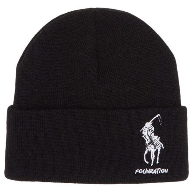 Foundation Polo Reaper Beanie Black One size fits all