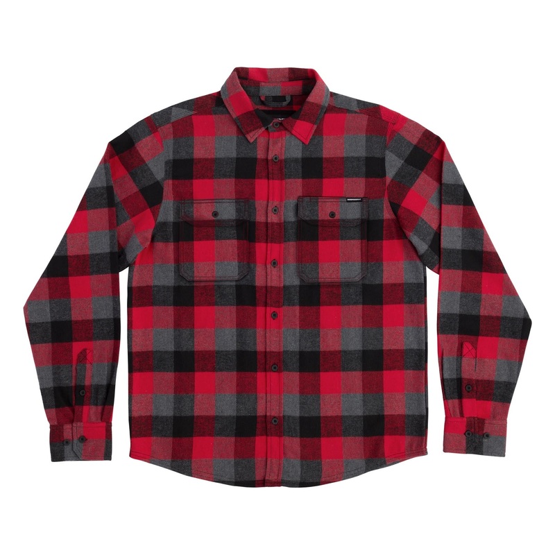Independent Belmont L/S Flannel Small Red Plaid