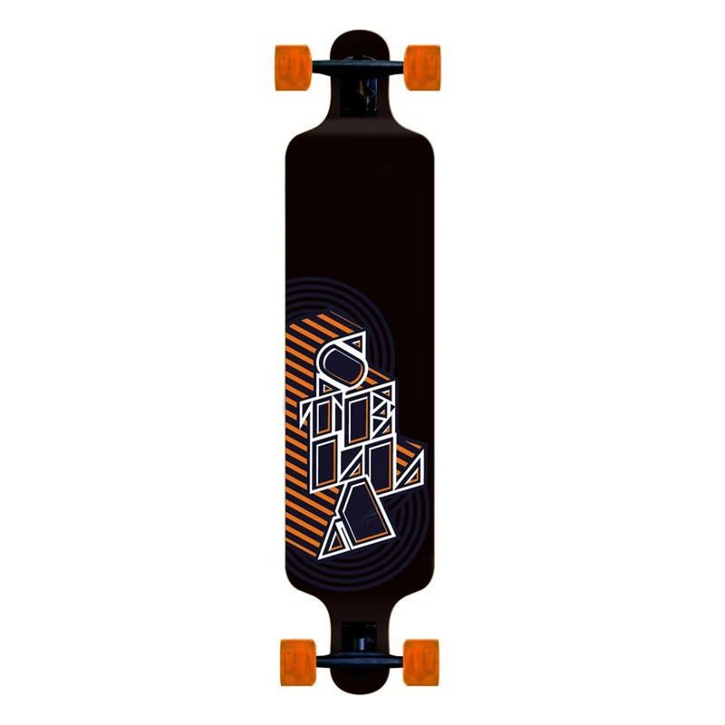 Longboard Stella Lowrider Blockhead Black/Orange 42″ – Complete