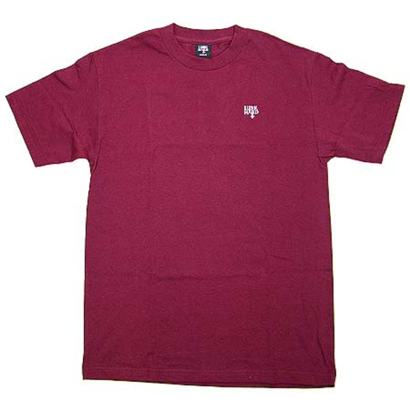Lurk Hard Flag Logo T Shirt Burgundy Extra Large