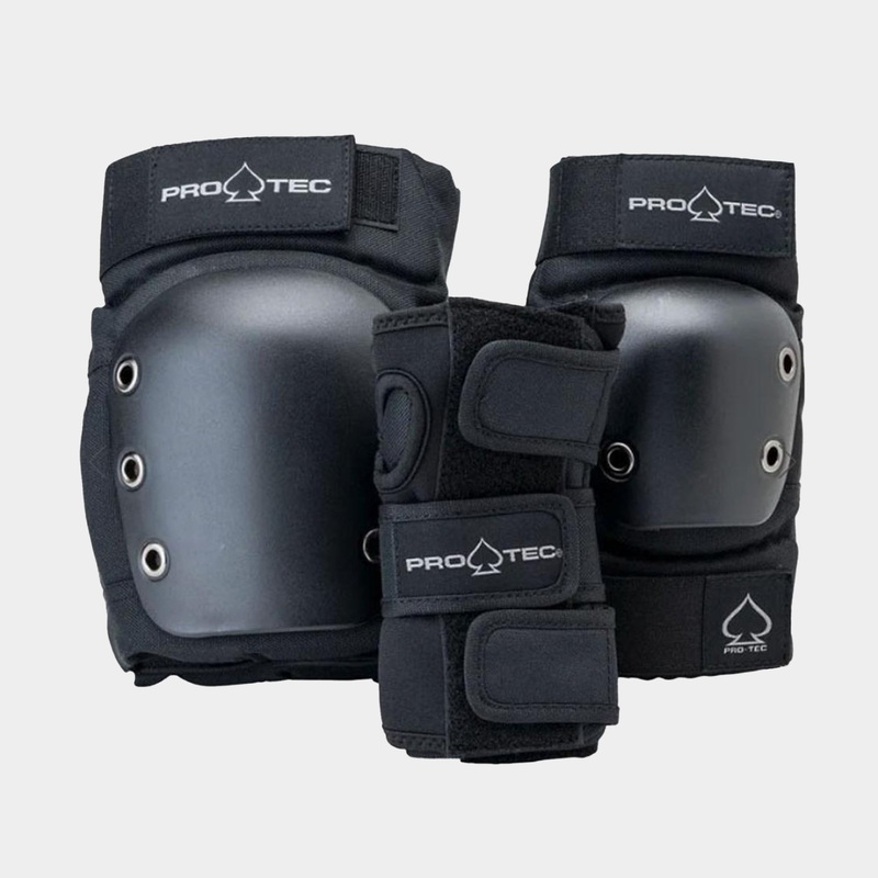 Pro-Tec Street Open 3 Pack Pad Set – Black Adult S